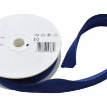 Inastri 25/5/5 mm Polycotton Bias Binding-Col. xx-BLUE-20m Roll, Polyester Cotton, Navy Blue, 11x11x3 cm