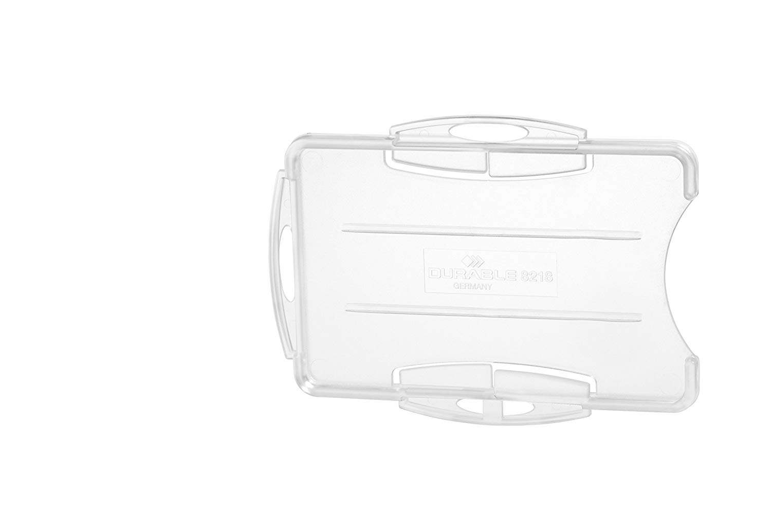 Durable Security Pass Holder Duo 54 x 85 mm Transparent, yellow, For 2 cards