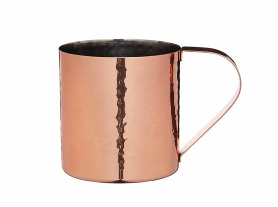 BarCraft BCLLMULE Moscow Mule Mug with Hammered Copper Finish, Stainless Steel, 550 ml