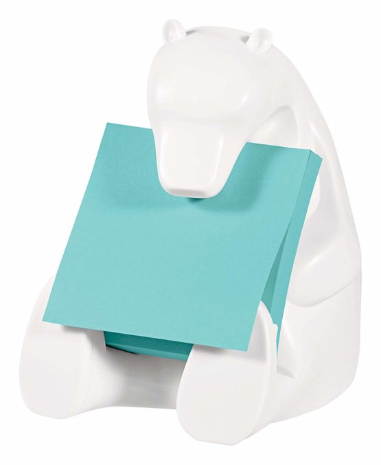 Post-it Notes White Bear Dispenser with 2 Pads of Super Sticky Z-Notes in Aquawave Colour, 45 sheets/pad, 76mm x 76mm - Image 3