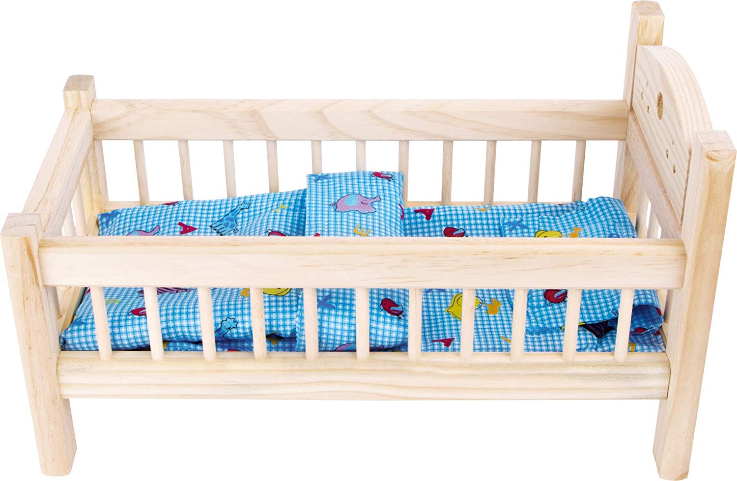 small foot 9601 Doll bed made of wood, doll furniture accessories, pillow and blanket in heart design, from 3 years - Image 2