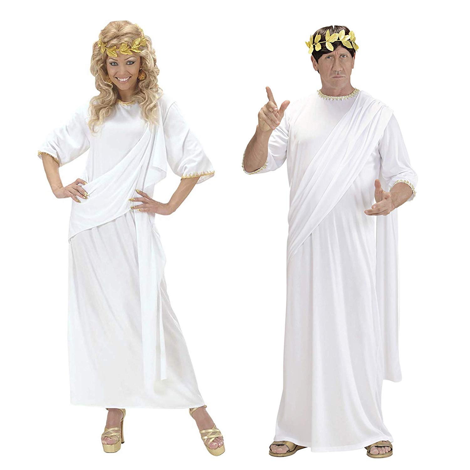 WIDMANN 71791 Unisex Toga Fancy Dress Costume ? White – BigaMart