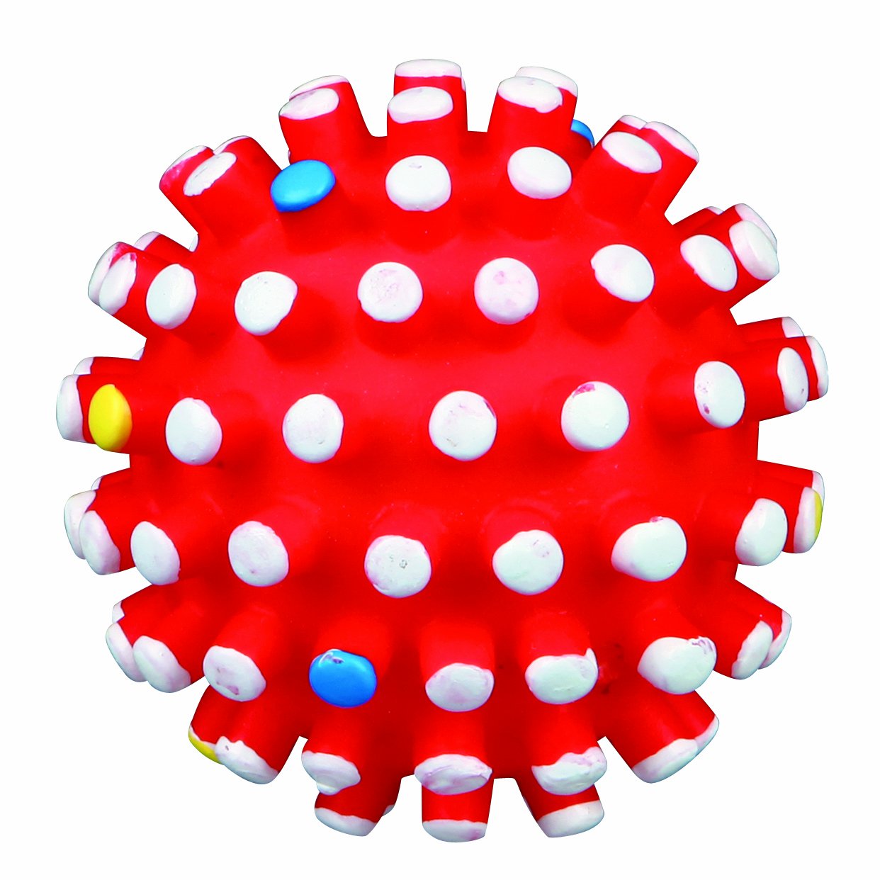 TRIXIE hedgehog ball for dogs ø 6 cm, blue, 3428, vinyl, large pimples, squeaker, chewing, retrieving - Image 2