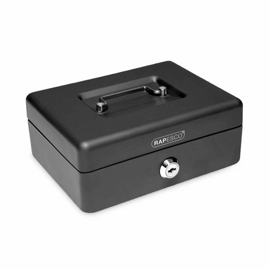 Rapesco SB0008B1 8" Cash Box, Black