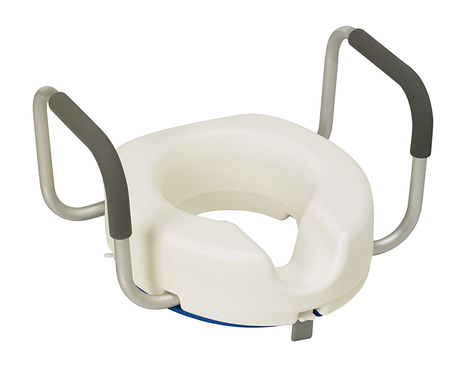 Homecraft Raised Toilet Seat with Removable Foam Covered Arms, Elevated for Safer Toileting Standard Seat, Bathroom Safety