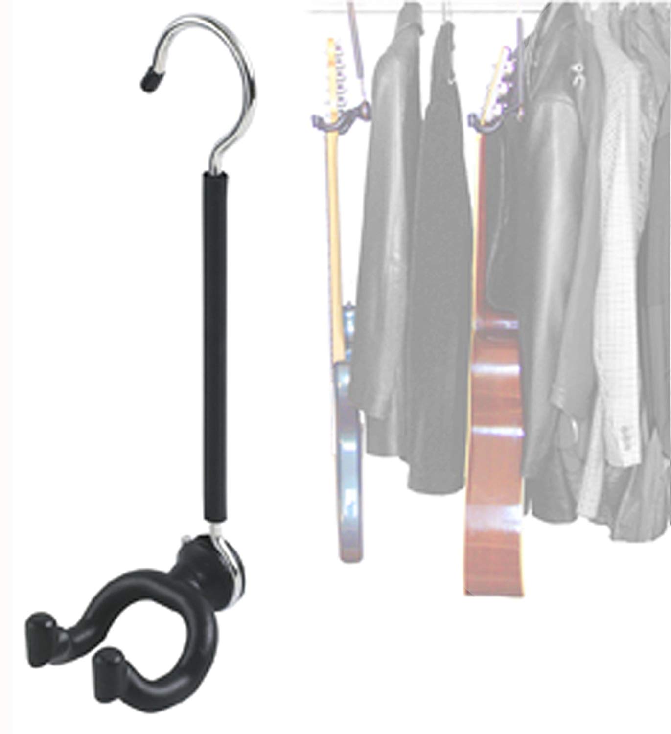 The Guitar Hanger: Space-Saving Guitar Storage in Closets and Wardrobes, Suitable for Almost All Headstocks