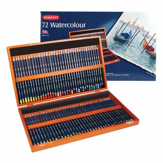 Derwent Watercolour Pencils, Painting & Drawing, Set Of 72 In Wooden Gift Box, Ideal For Blending & Layering, Professional Quality, 32891
