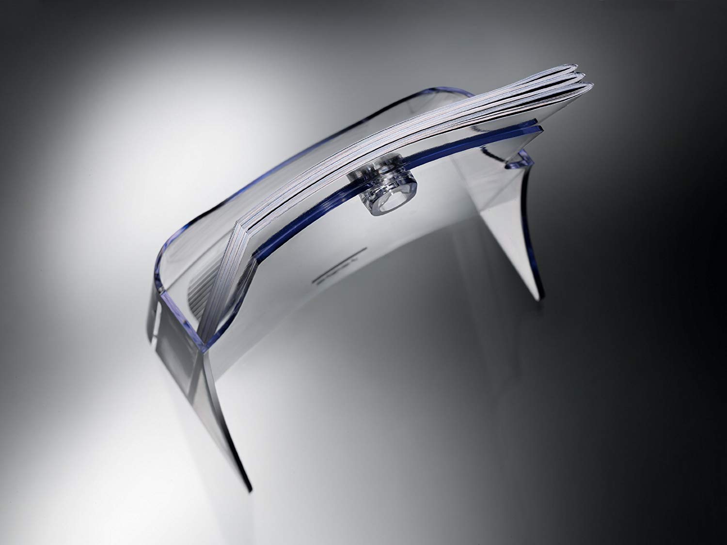SIGEL LH111 Table-Top Literature Holder, for A4, with additional business card compartment, uv resistant acrylic, clear, 1 Piece - Image 3
