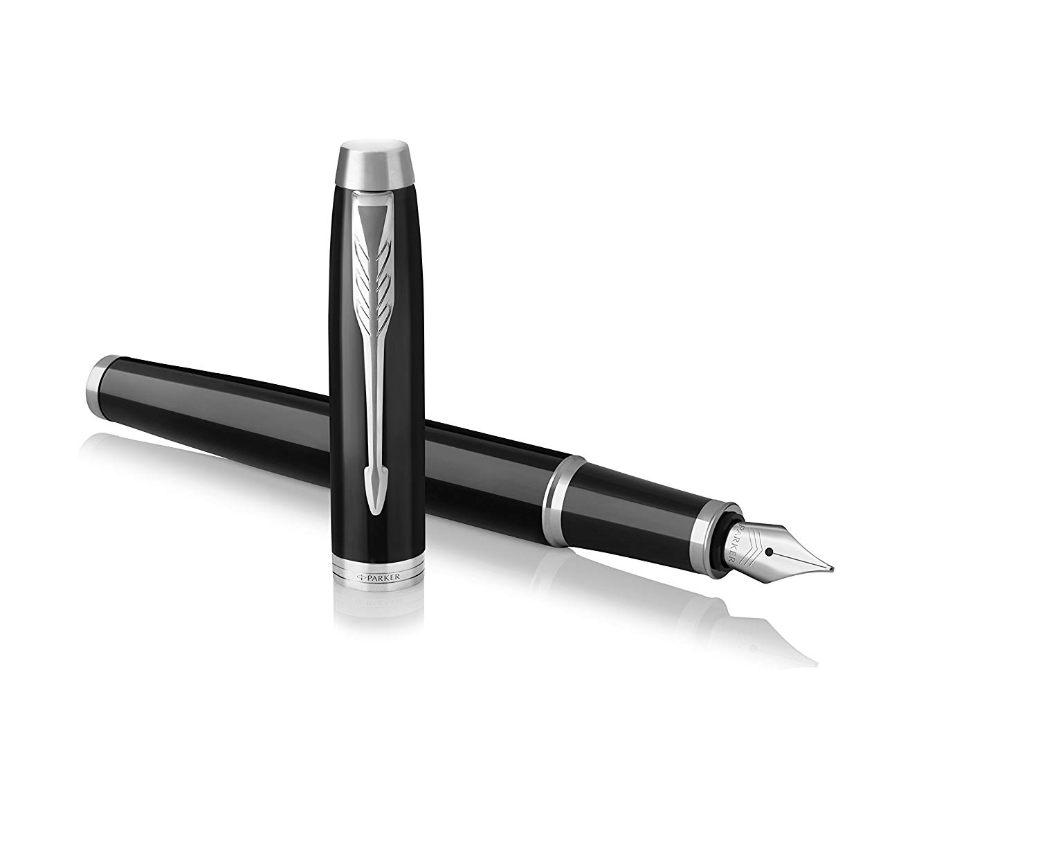 Parker IM Fountain Pen, Black Lacquer Chrome Trim - Image 3