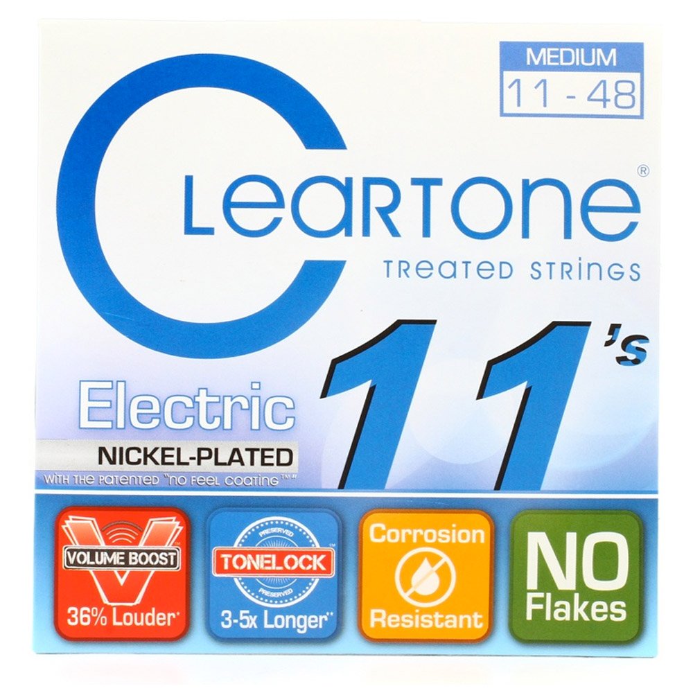 Cleartone cl9411 Set of Strings for Electric Guitar Blue, 9411 Medium (11-48)