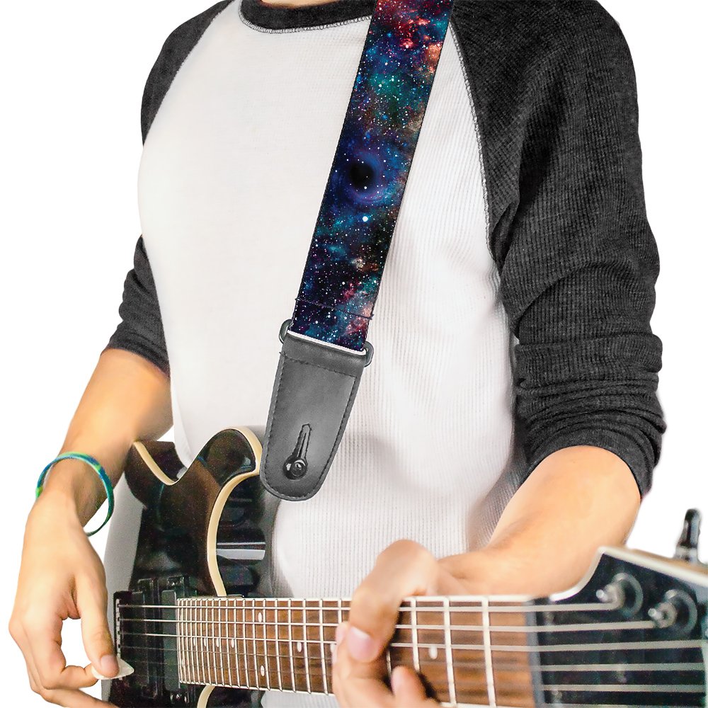 Buckle-Down Outer Space Another Galaxy White Light Guitar Strap 34-60" GS-W30772, Multicolor, 2" Wide - 29-54" Length - Image 2