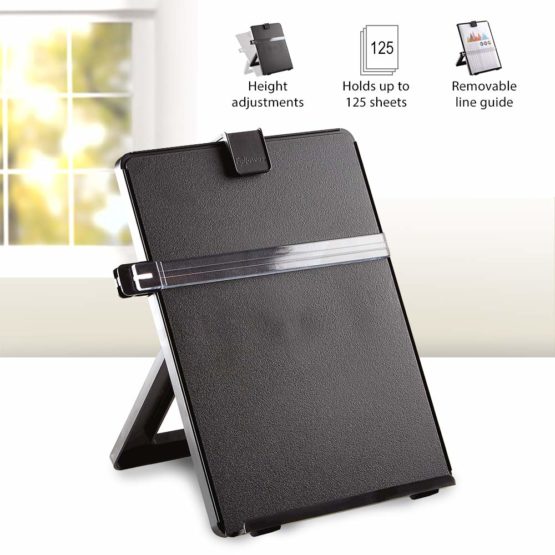 Fellowes Adjustable Document Holder with Line Guide - Black - Image 3