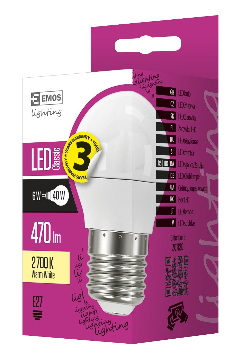 EMOS ZQ1120 4.5 x 4.5 x 7.4 cm LED Lamps, Transparent, Warm White, 1 Stück (1er Pack) - Image 2