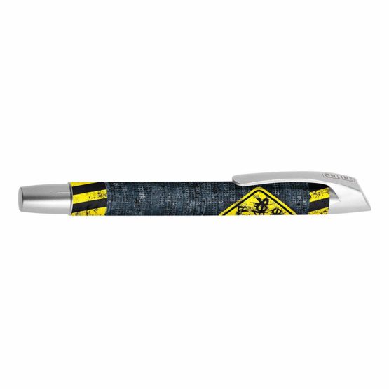 Ergonomic rollerball for school/college - ONLINE Campus Dangerously - for left- and right-handed, soft grip part, for standard ink cartridges, refillable, ideal for beginners/pupils/students - Image 2
