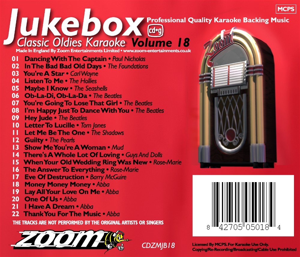 Zoom Karaoke CD+G - Jukebox Series Volume 18: Classic Oldies - Image 2