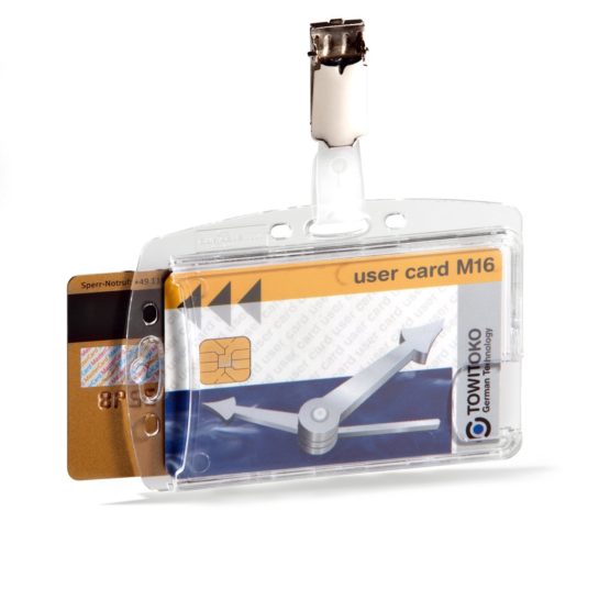 Durable Enclosed Duo Security Pass Holder 54 x 85 mm Transparent | Holds Up-to 2 ID/Security Cards | Pack of 25 | Ideal for Holding Swipe Cards, ID Cards, etc. - Image 2