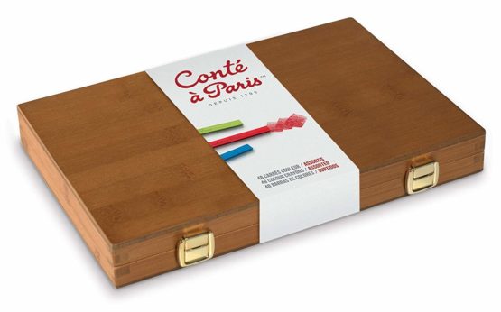 Conte Bamboo Box of 48 Carrés Crayons - Image 2