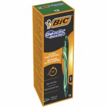BIC Gel-ocity Quick Dry Gel Pens, Medium Point (0.7 mm), Green, Box of 12, Retractable Pen with Ultra Fast Drying Ink