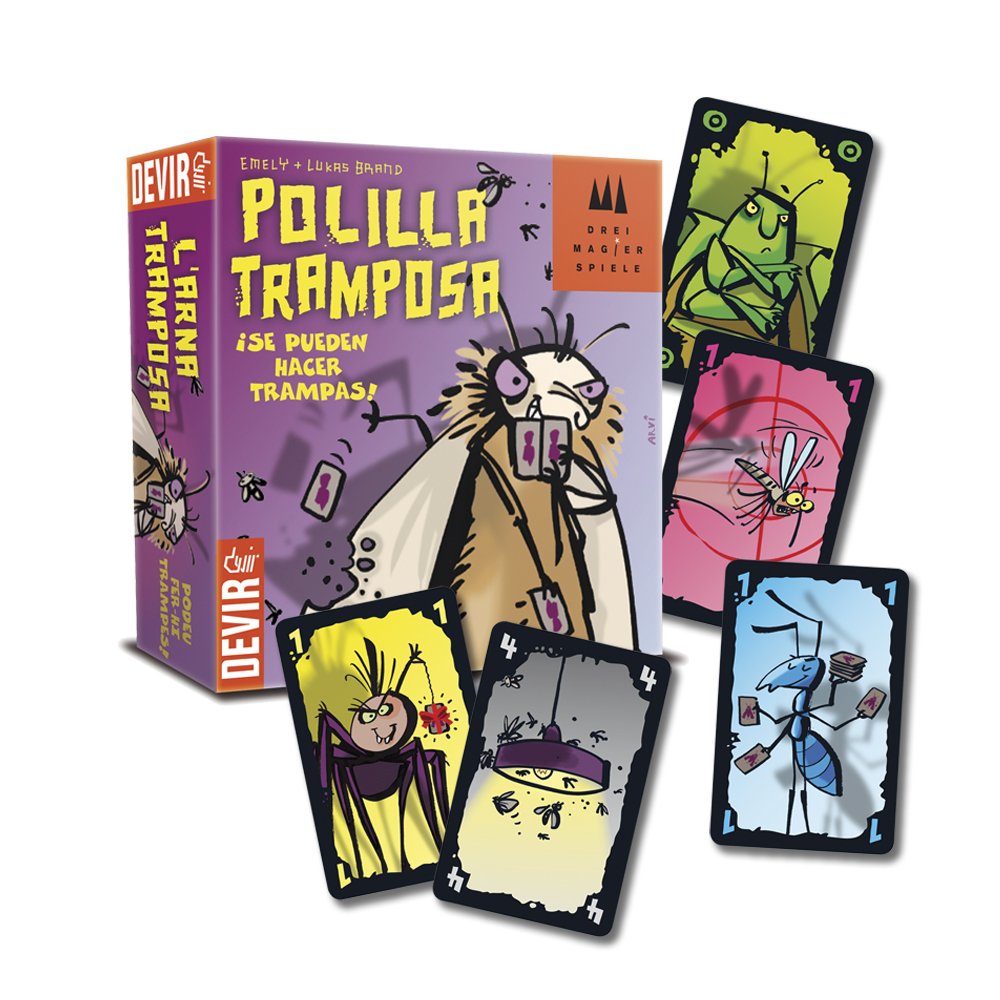 Devir La Polilla Tramposa Board Game (BGPOLI) [English Language Not, Multicoloured, 3.5 cm x 11 cm x 11 cm