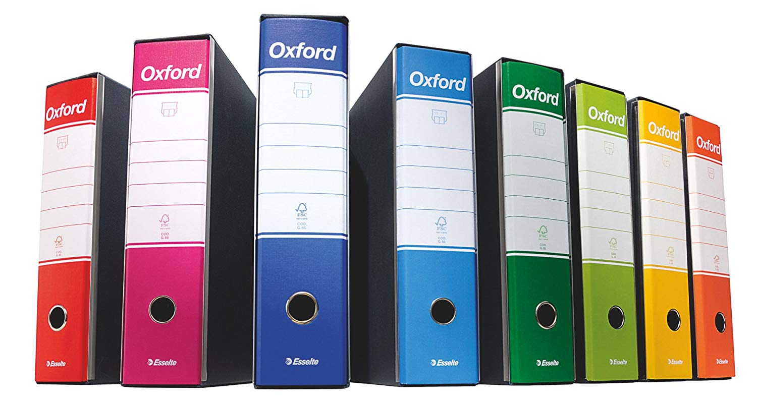 Esselte Oxford Ringbinder with Lever Mechanism and Case Dorso 8 cm Blue - Image 4