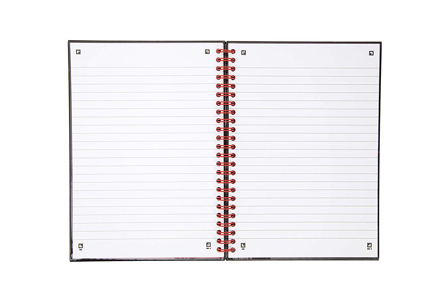 Oxford Black n' Red A5 Glossy Hardback Wirebound Notebook, Ruled, 140 Page, 1 Notebook - Image 2
