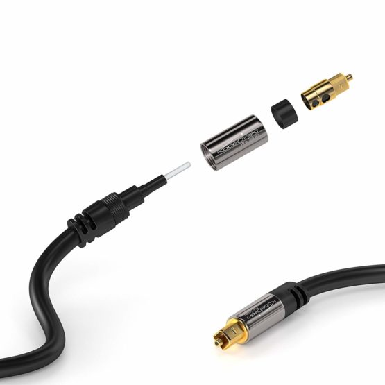 KabelDirekt – 3m Optical Digital Audio Cable/TOSLINK Cable (TOSLINK to TOSLINK, fibre optic cable, for Home Theater, PS4, XBOX) PRO Series - Image 3