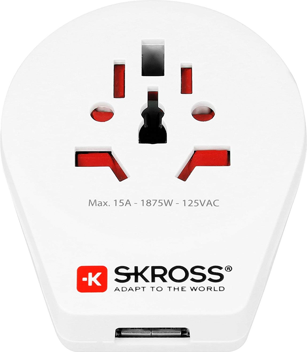 Skross World to USA USB Travel Adapter, Travel Adapter Integrated with USB & USA Plug - Image 2