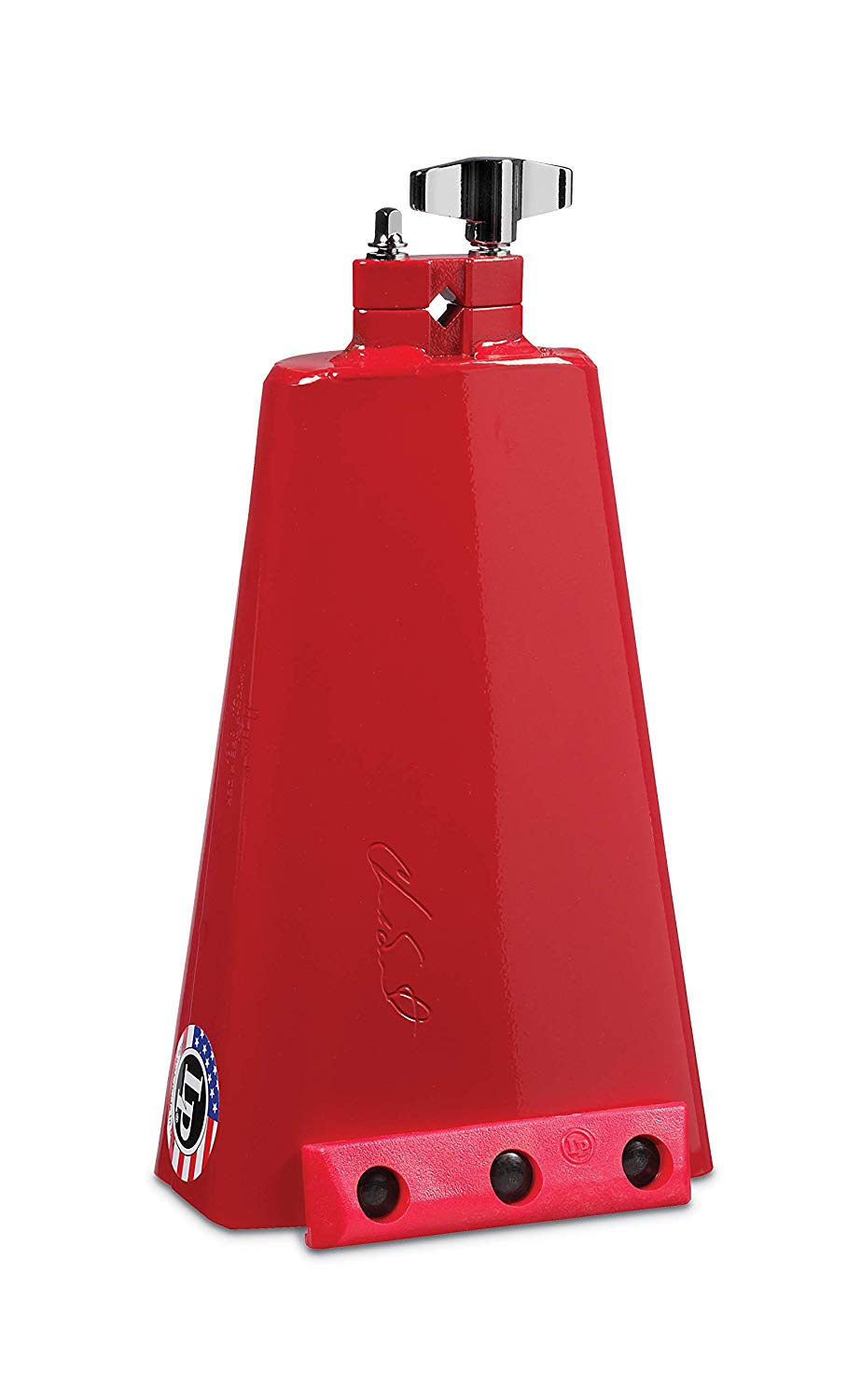 LP Latin Percussion Cowbell Rock Chad Smith Signature 8" Ridge Rider, Vice Mount/V-Klemme, pulverbeschichtet, rot, LP008CS