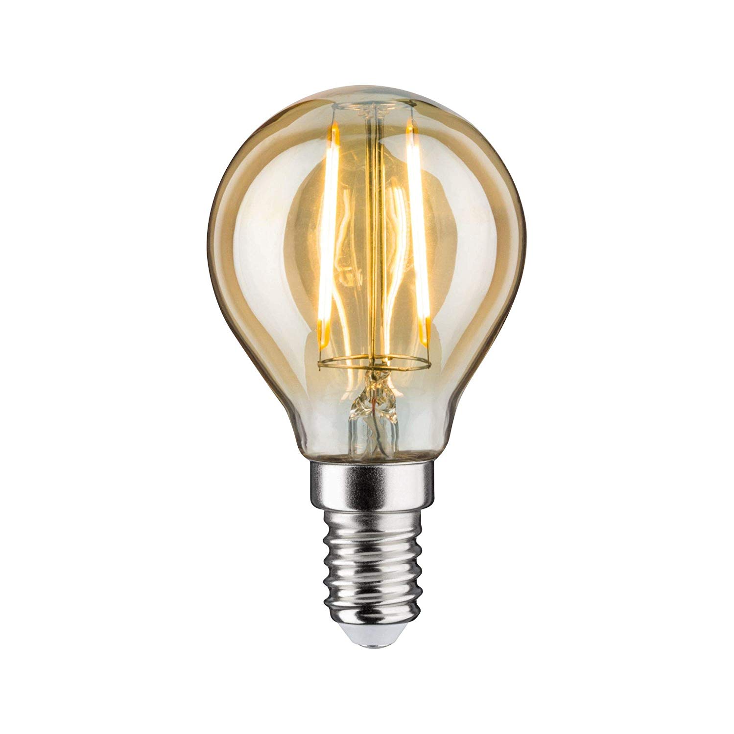 Paulmann 28525 LED Vintage Retro Light Bulb 2 Watt Filament E14 Socket Gold 1,700 K 160 Lumen, 2W