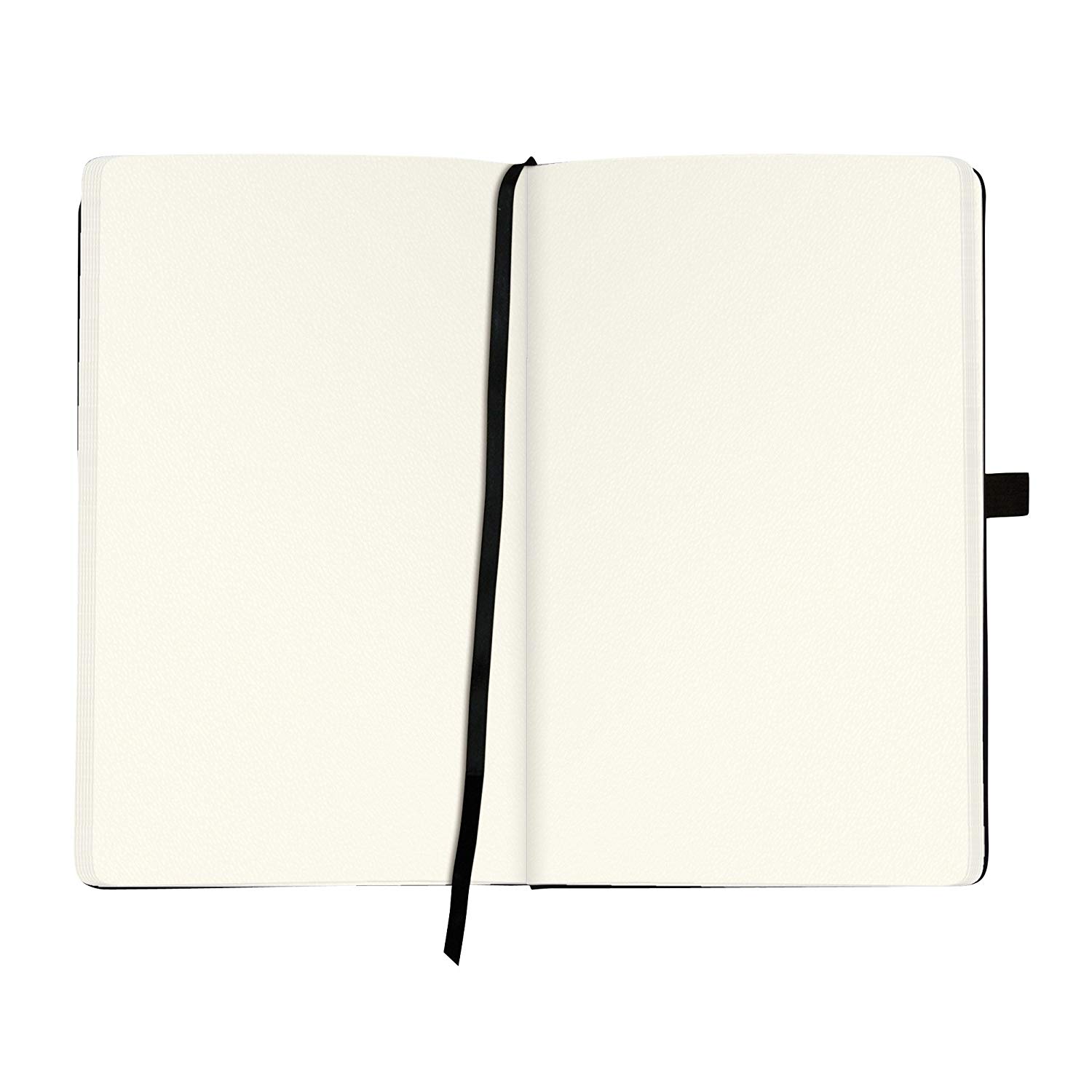 Herlitz A5 Blank My Book Classic Hardcover Notebook with Book Ribbon and Pen Loop - Black, Colour - Image 2