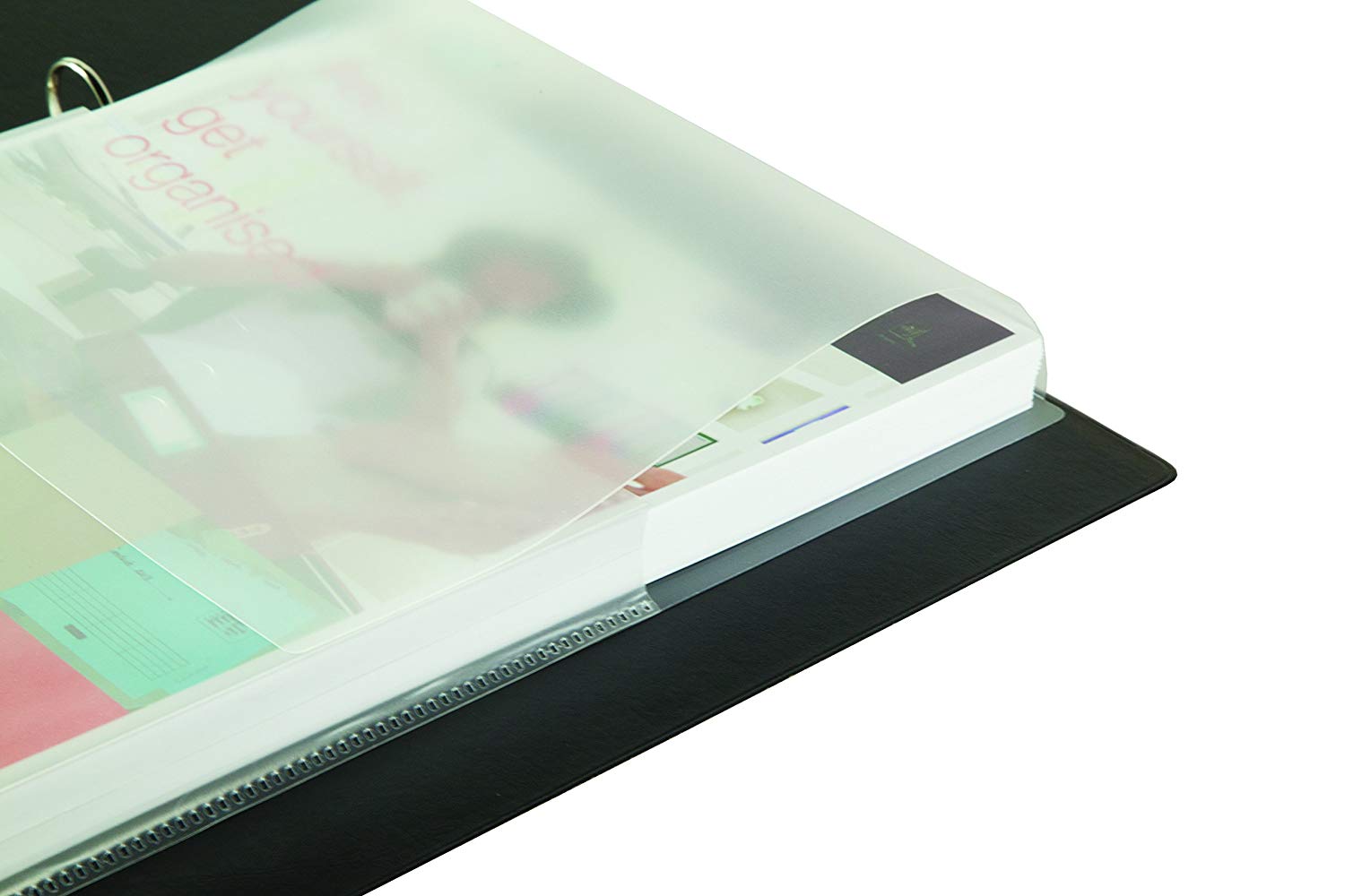 Oxford A4 Expanding Punched Pockets with Flap, Pack of 10, 120 Micron, Clear - Image 3