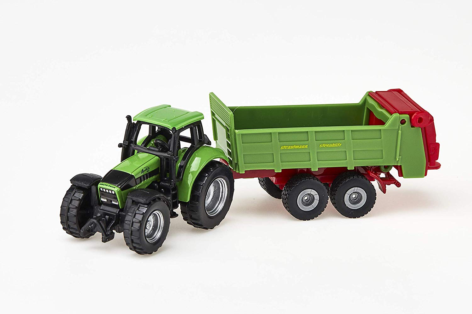 siku 1673, Tractor with Universal Manure Spreader, Metal,Plastic, Green, Opening tailgate, 16.5 x 3.6 x 4.5 cm - Image 3