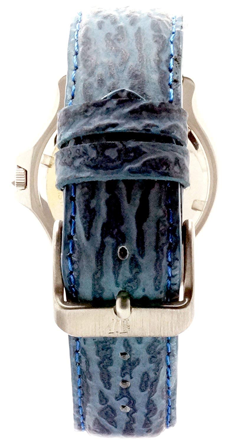 Mx Onda Women's Quartz Watch with Blue Dial Analogue Display and Blue Leather Strap 32-1200-99, Blue/Blue - Image 3