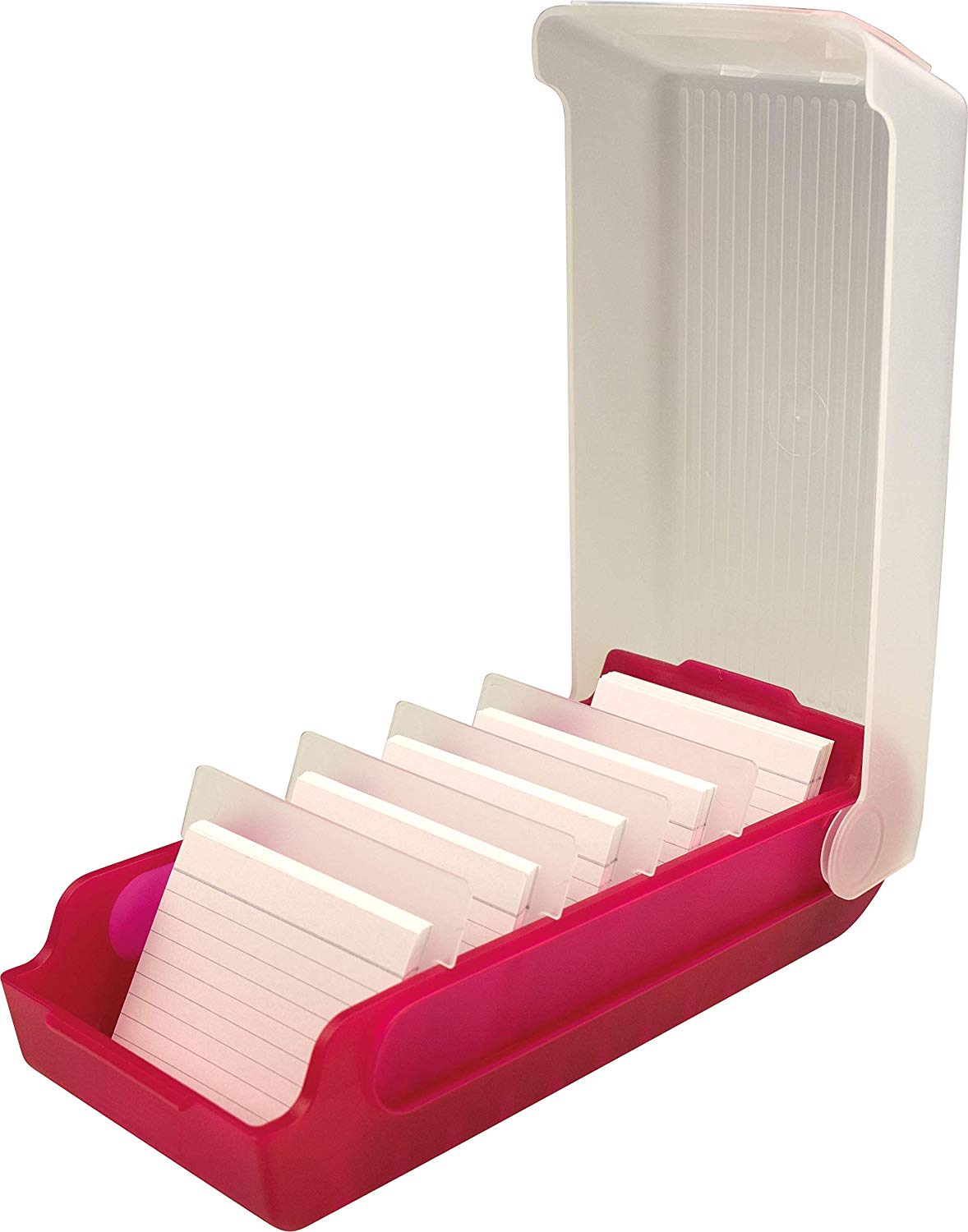 helit Flash Card Box for 800 Cards Beebox A7 - Red, DIN A7 - Image 3