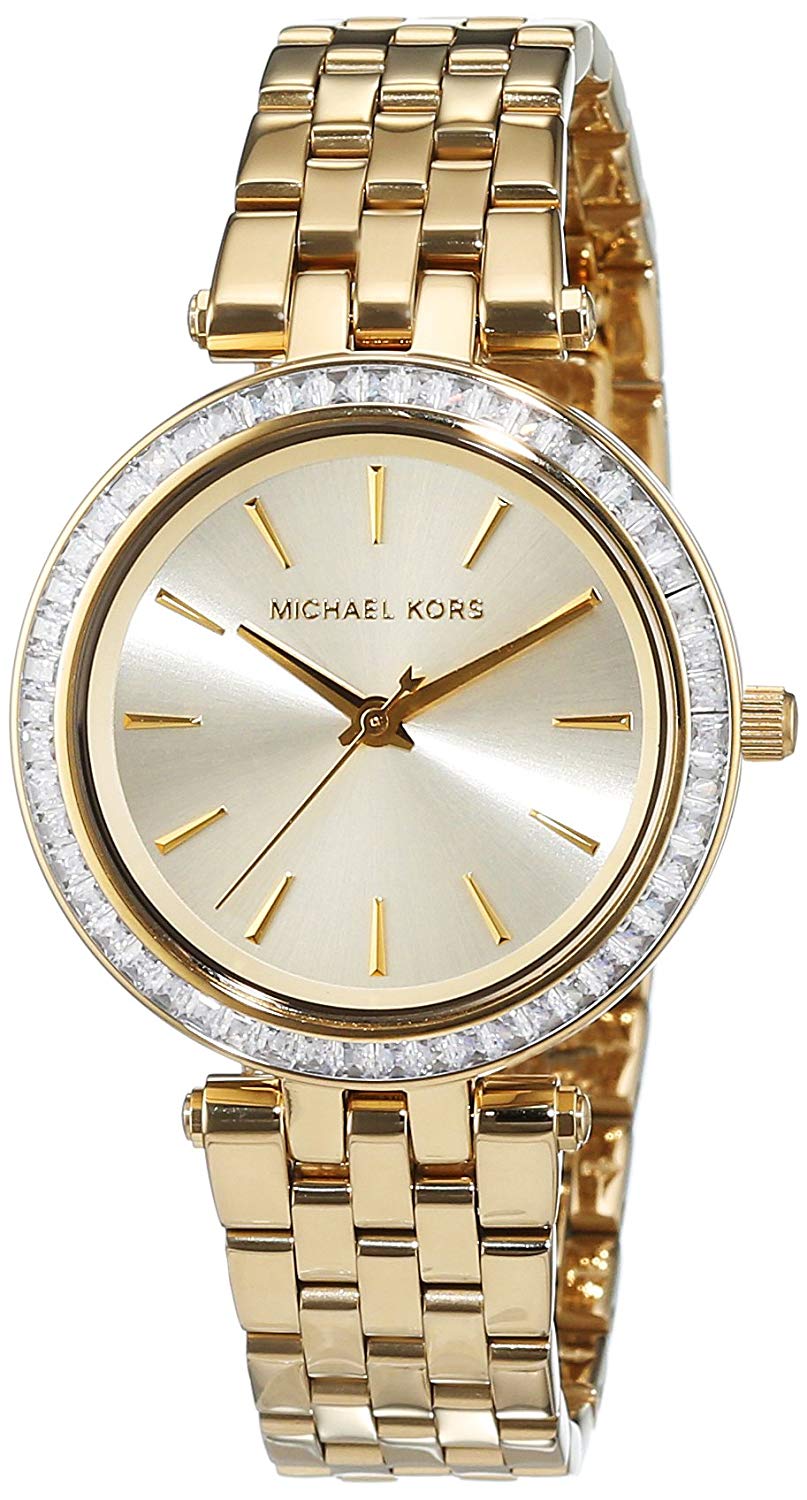 Michael Kors MK3365 Ladies Darci Watch, Gold Tone and Glitter, 33MM