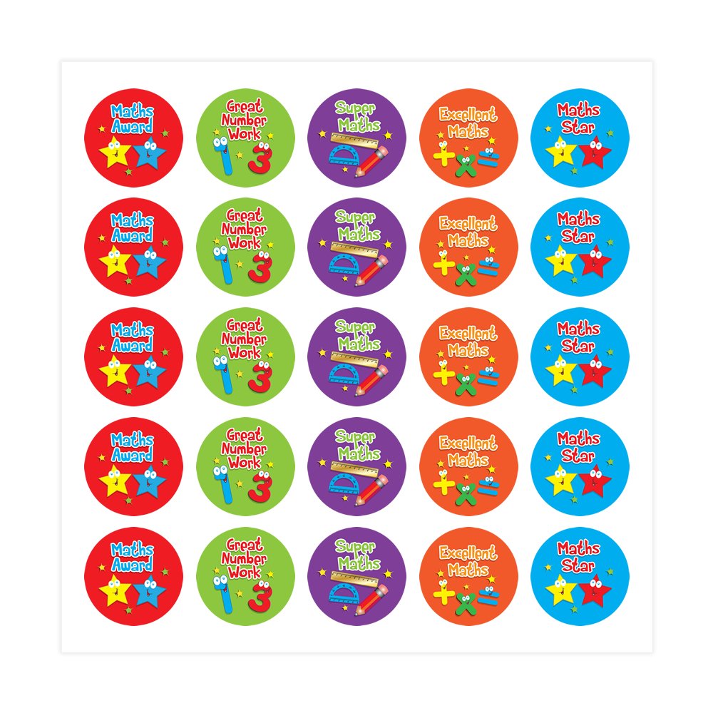 SuperStickers Maths Awards Variety Sticker (Pack of 125 x 28mm Stickers),DMS13817, Mixed - Image 2