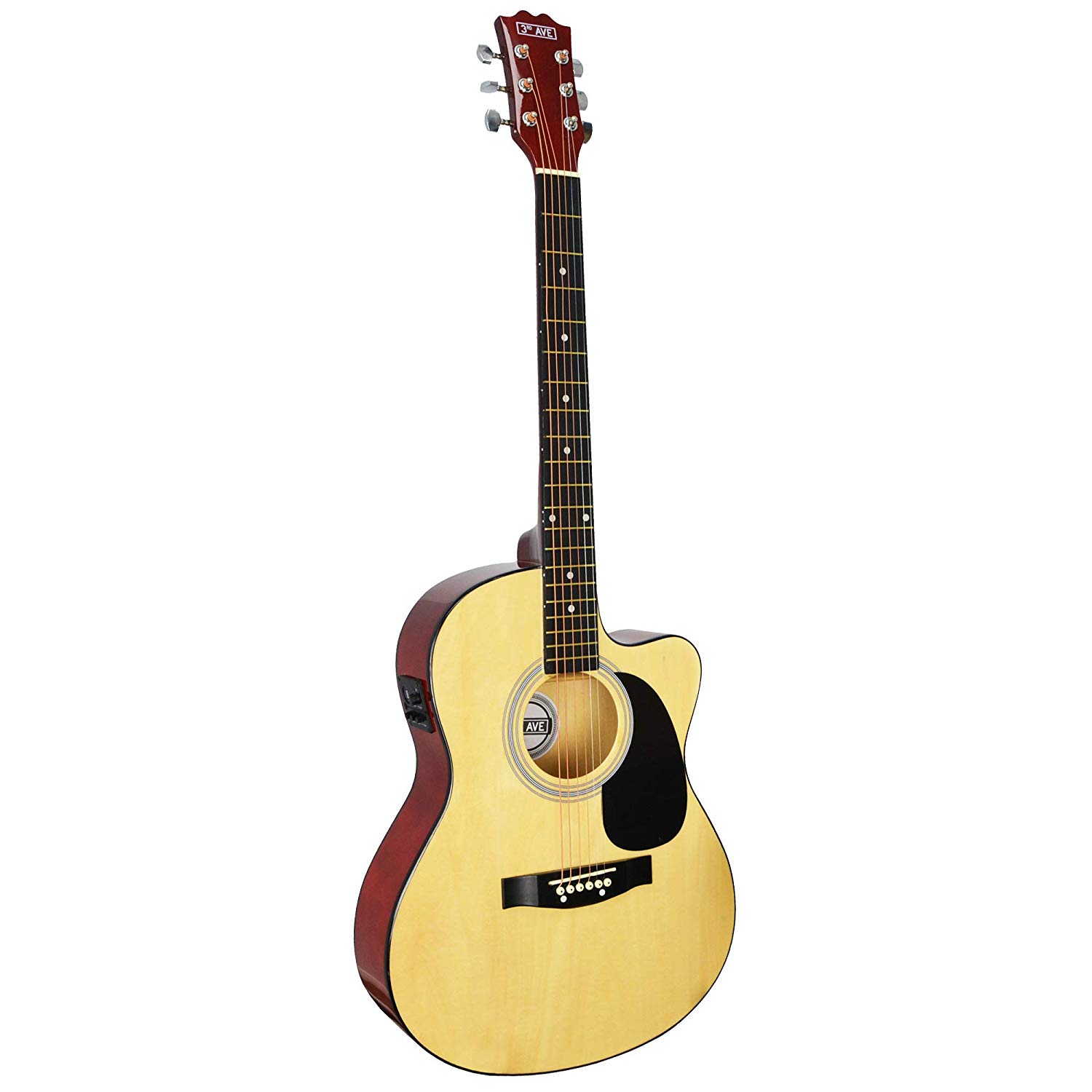 3rd Avenue Full Size 4/4 Cutaway Electro Acoustic Guitar Pack Bundle for Beginners with 6 Months FREE Lessons - Image 2