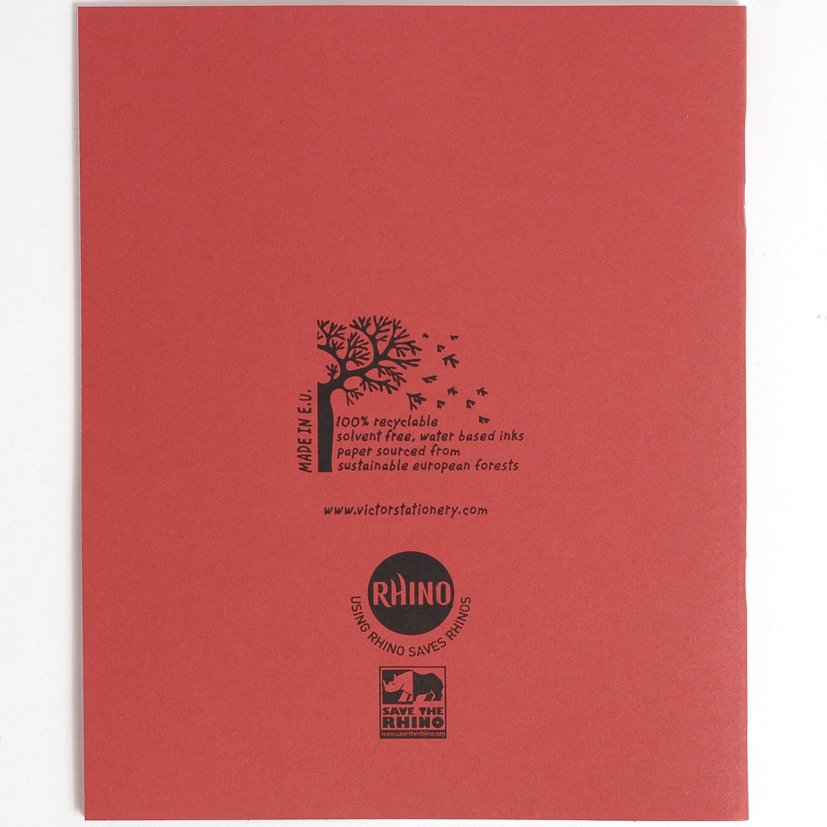 Rhino 8 x 6.5 Exercise Books, 48-Page / 12mm Lined Paper Notebook, 10-Pack, Writing Book, Office & School Stationery Supplies, Red - Image 3