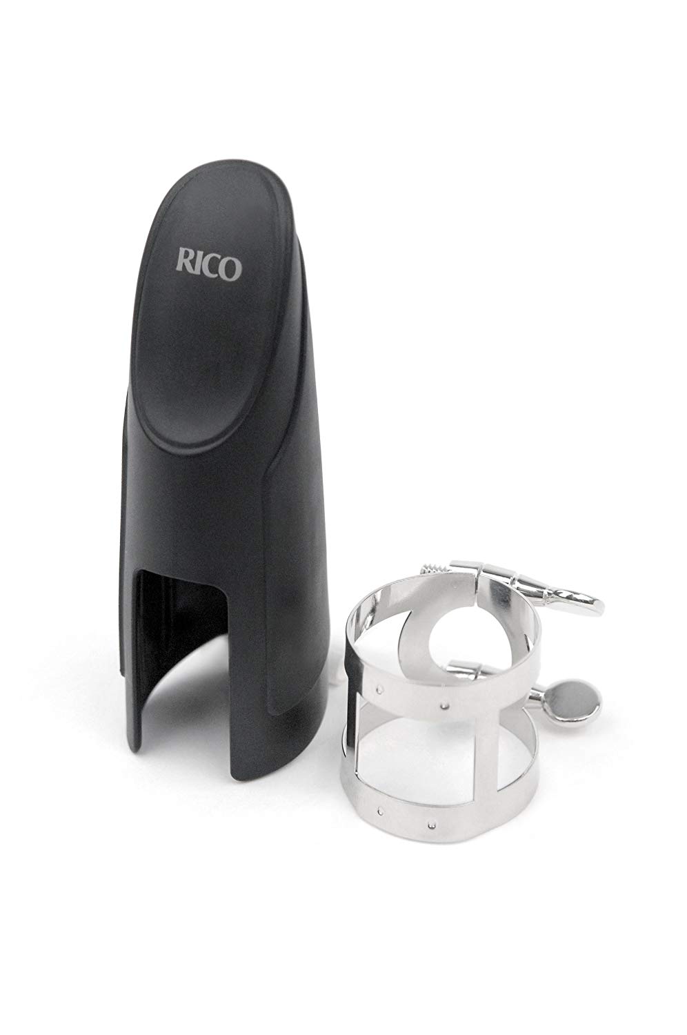 Rico Nickel Plated Ligature and Cap for Tenor Sax with Hard Rubber Mouthpieces, Natürlich, Ligature & Cap Sets