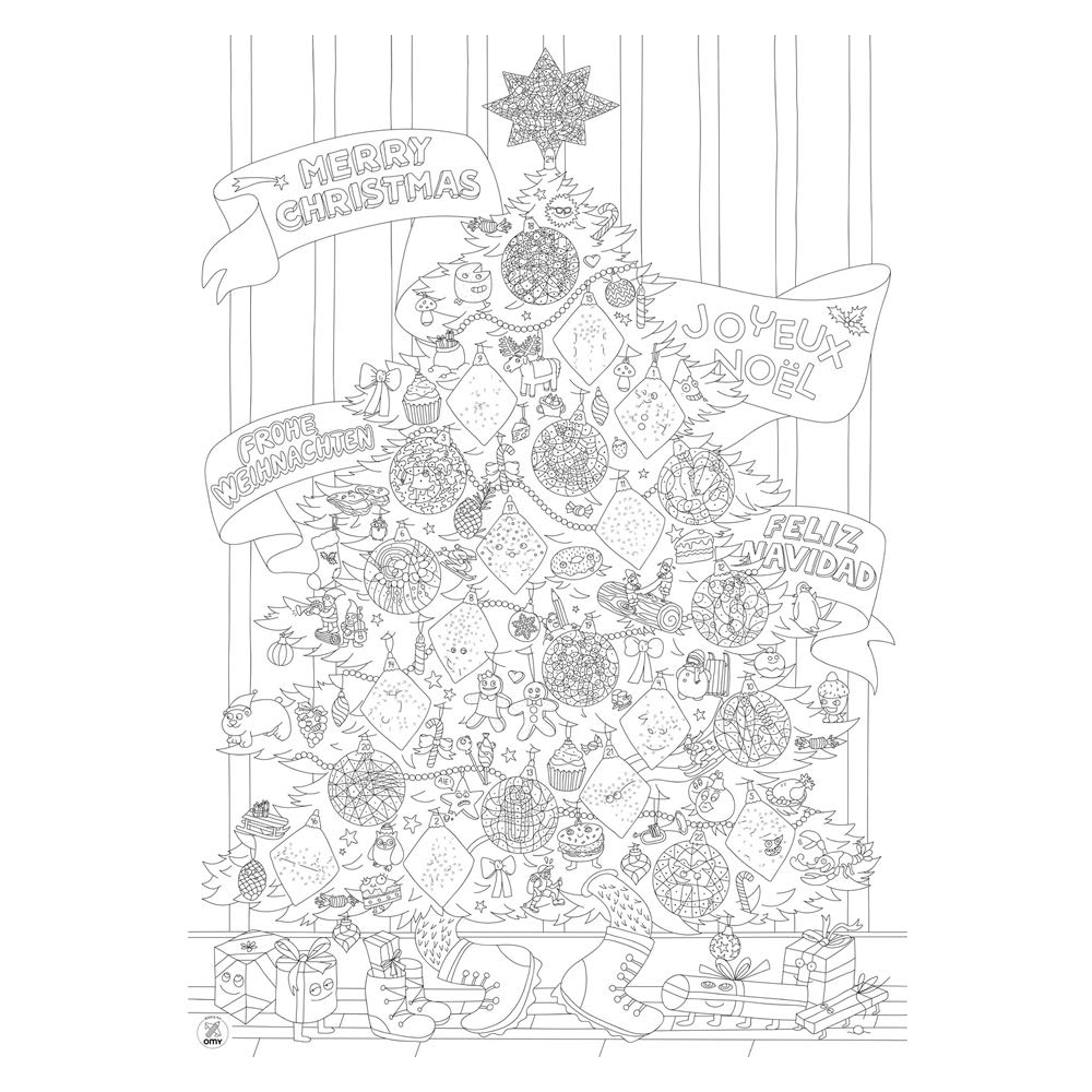 Omy Giant Colouring Poster for Kids - Jungle, black and white, 100l x 1an cm - Image 2