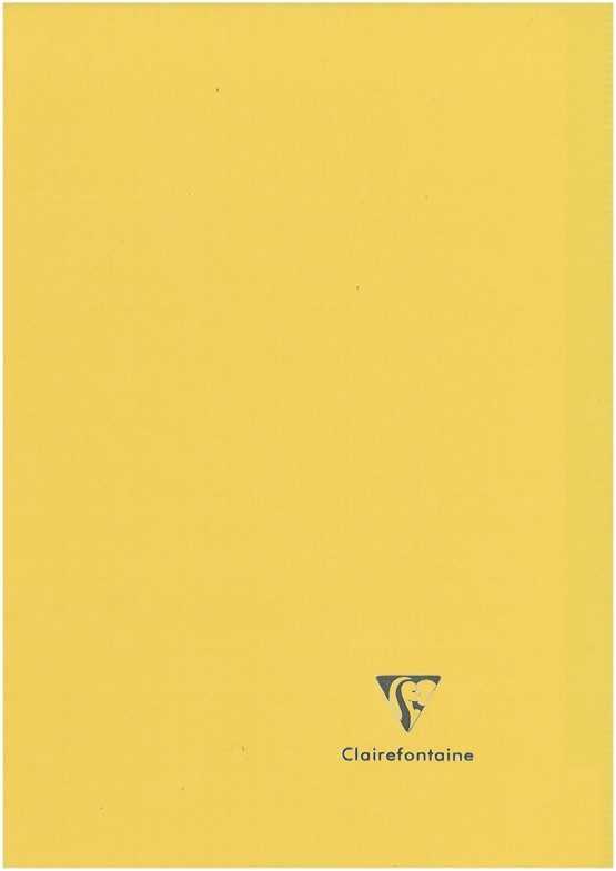 Clairefontaine 'Koverbook' Stapled Notebook, A4, Séyès Ruled, 96 Pages - Yellow