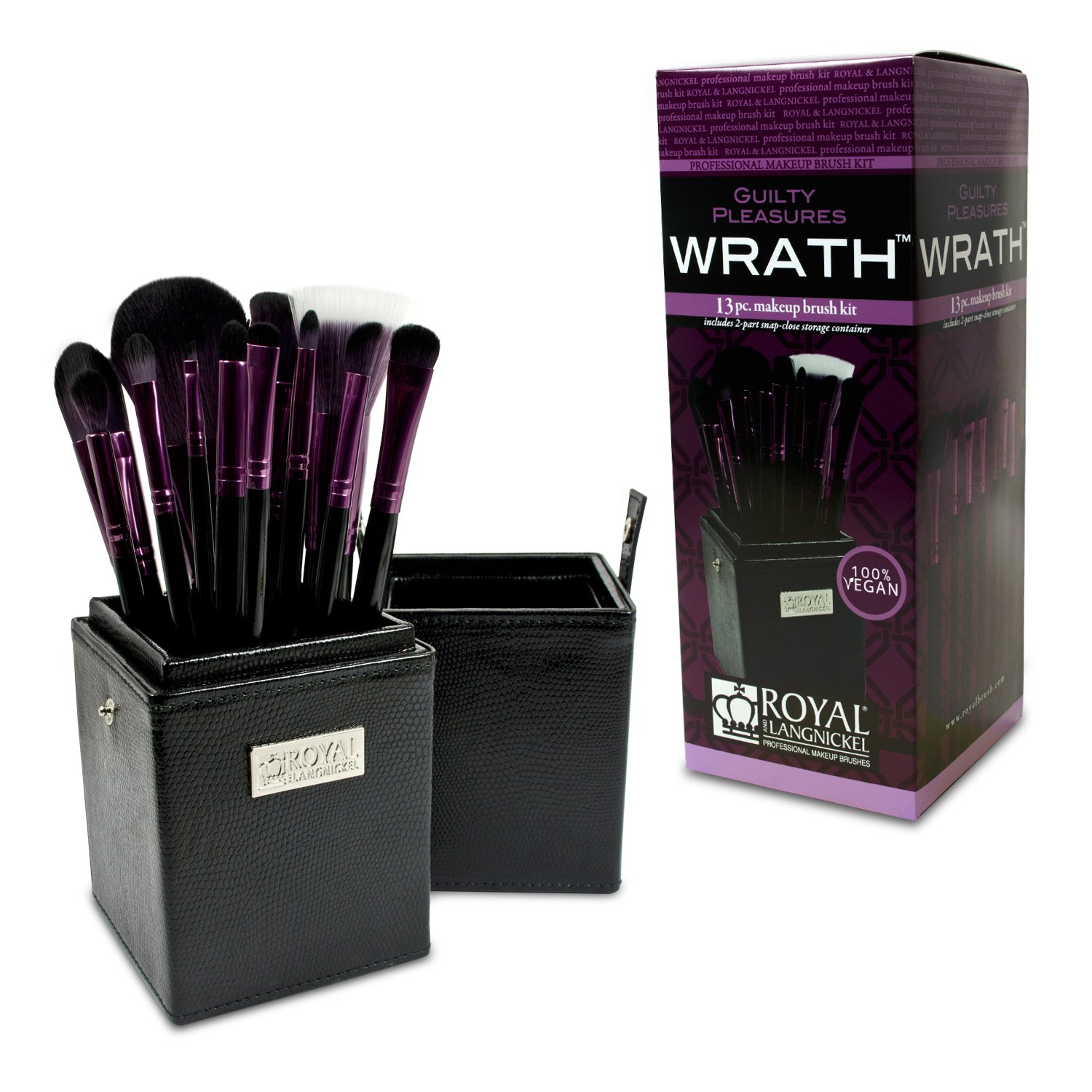 Royal & Langnickel Guilty Pleasures Wrath Brush Box Kit - 12 Piece, Purple