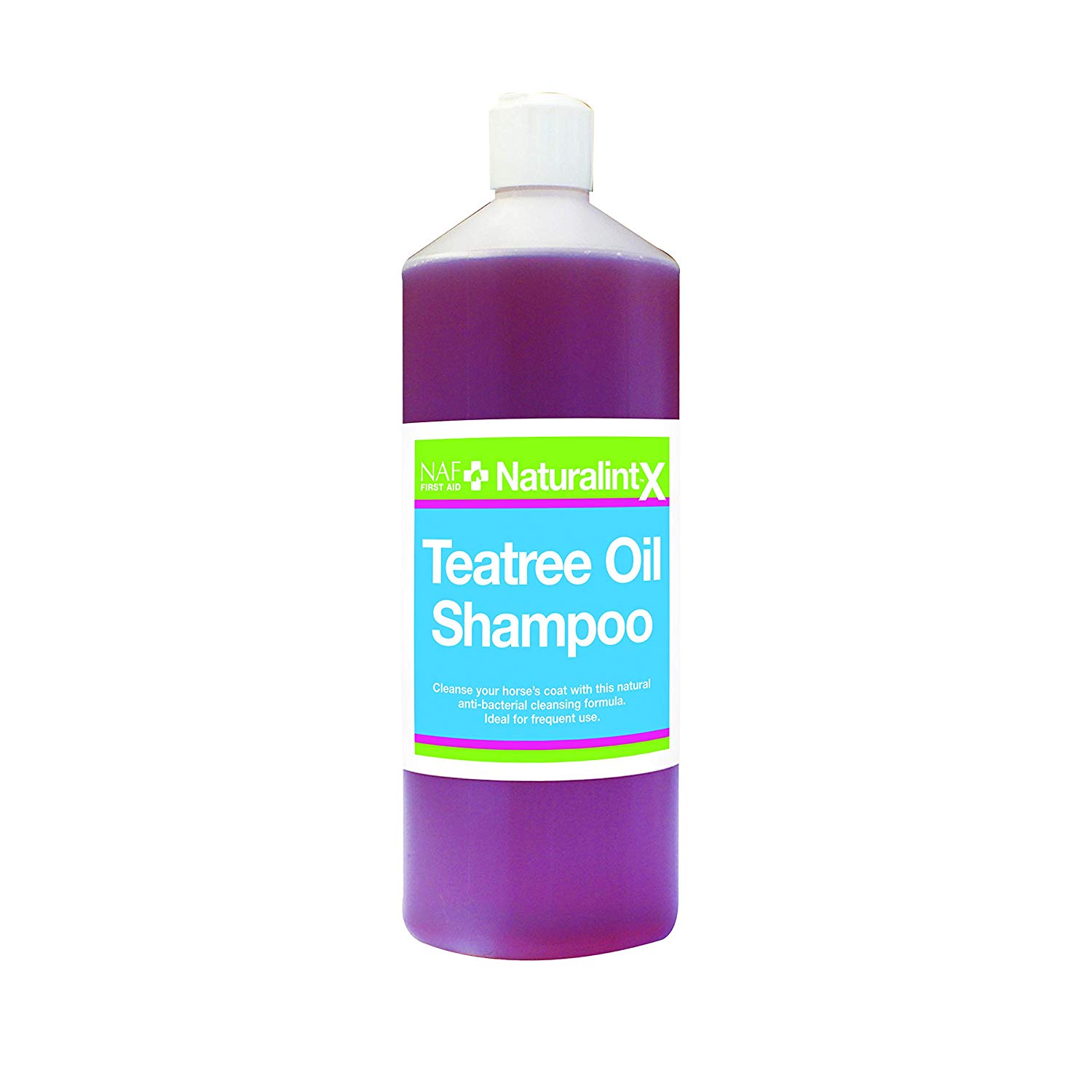 NAF NaturalintX Teatree Oil Shampoo 500ml, Antibacterial Horse Shampoo for Sensitive Skin, Cleanses