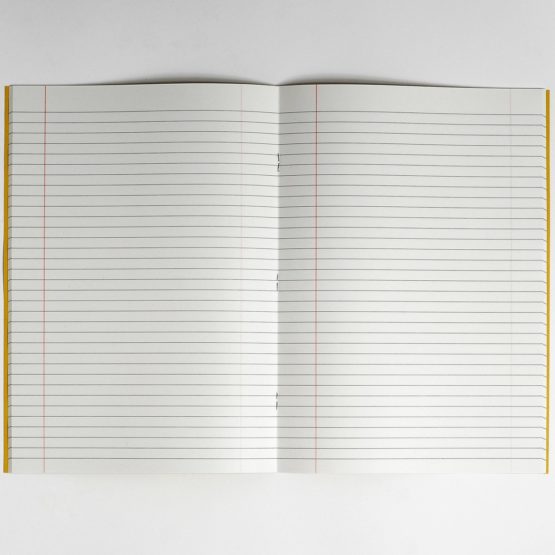 RHINO Stationery Exercise Book | A4 | 80 Page | 8mm Lined with Margin | Yellow | Learning Resources | School Books | Pack of 10 - Image 4