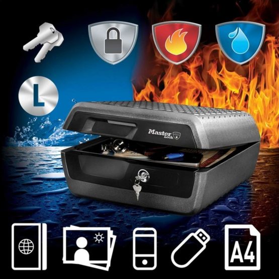 MASTER LOCK Fireproof Security Safe [Fire & Water Resistant] [Large] - LCFW30100 - For A4 Documents, Electronics, Etc - Image 3
