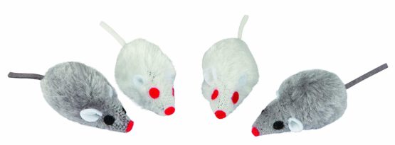 Kerbl Grey-White Mice, 5 cm, 4 Piece