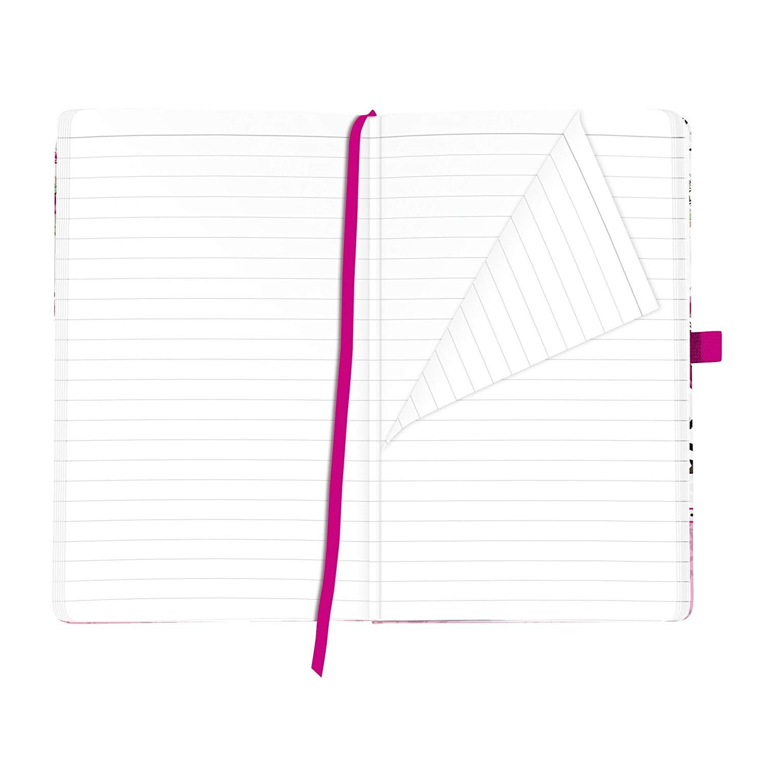 Herlitz A5 My Book Fashion Bloom Design Hardcover Notebook with Book Ribbon and Pen Loop, White - Image 2