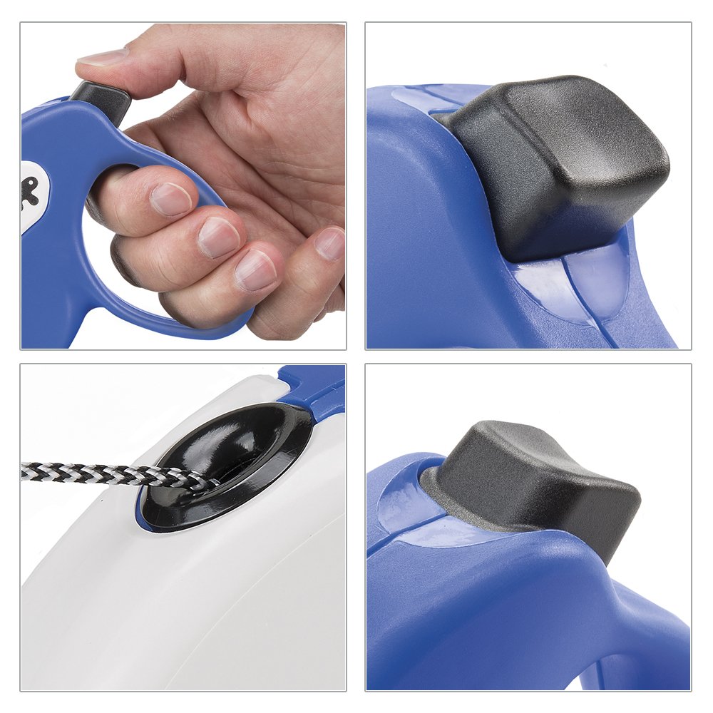 Ferplast Retractable Dog Lead Extendable Dog Leash AMIGO Cord MINI, Retractable Cord, 3 m, Max 12 kg, Blue - Image 3