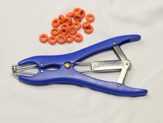 EQUINOX Elastrator Castration Pliers Plastic With 100 Rubber Rings