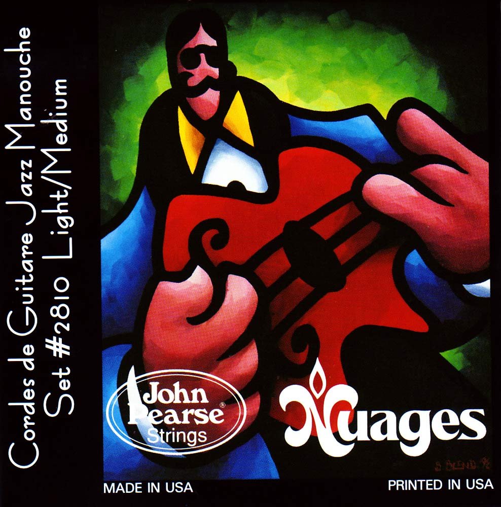 John Pearse Strings® 2810LM Nuages For Acoustic Guitars in Maccaferri®/Selmer® Style, Silvered Copper Wound/Silk Wrapped